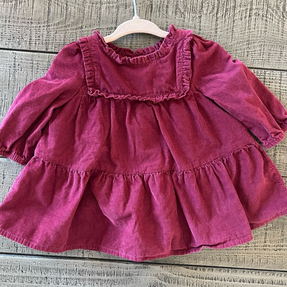 Baby Gap maroon velour dress